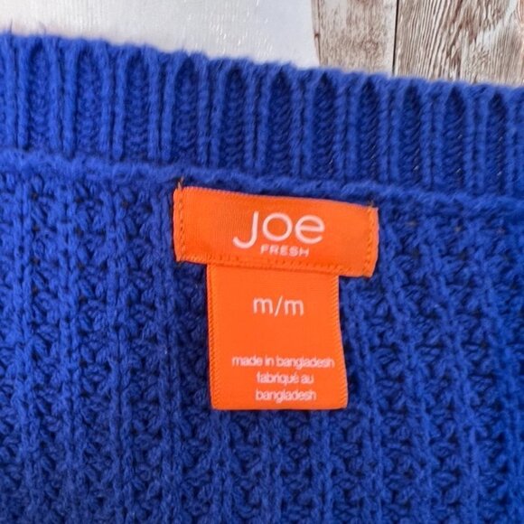 Women's Joe Fresh Blue Crew Neck Sweater size Medium - Picture 4 of 4